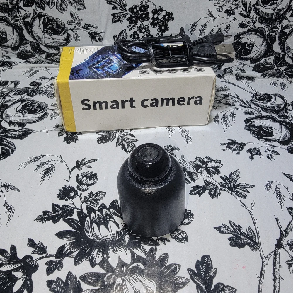 Black WiFi Camera with USB Cable